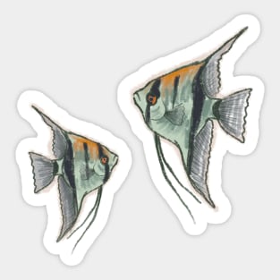 Angel Fish Angelfish Pair Design Sticker